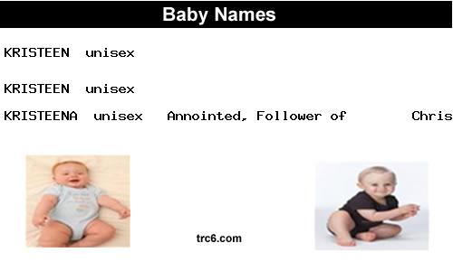 kristeen baby names